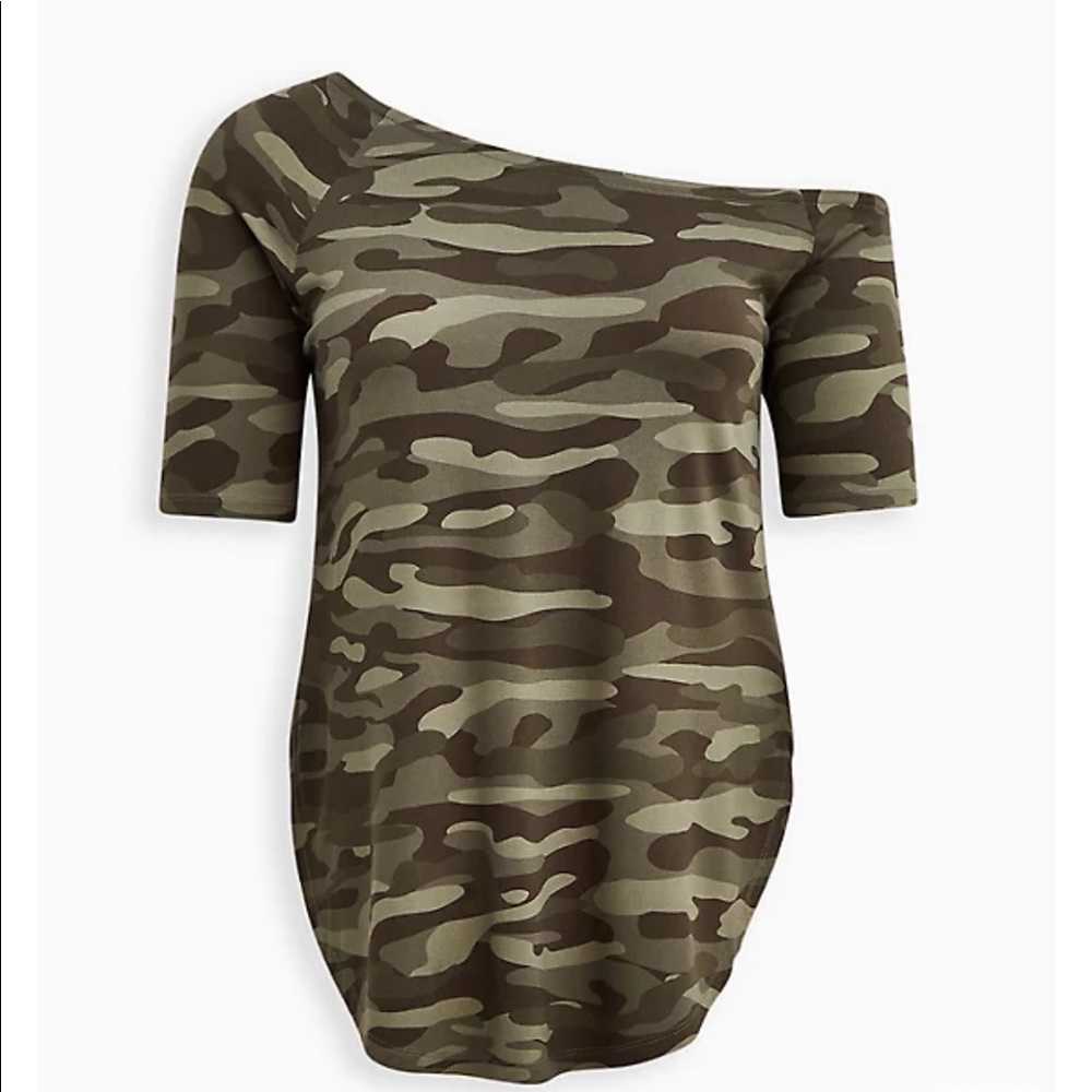 Torrid Off The Shoulder Camo Tunic 2 2X NWT